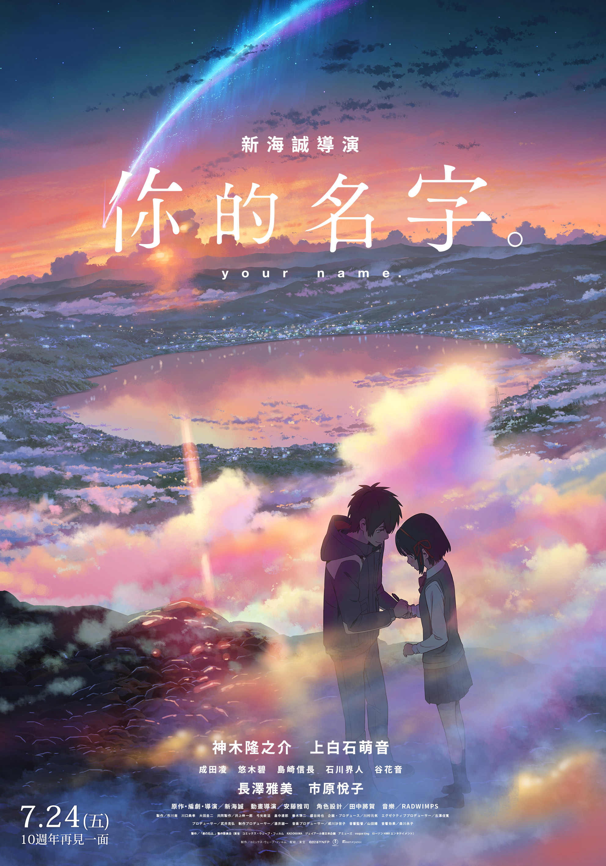 你的名字。 YOUR NAME.
